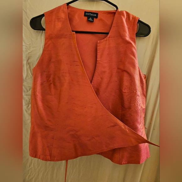 Ann Taylor, Pink, Wrap Vest - Picture 1 of 3